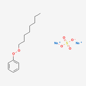 molecular formula C14H22Na2O6S B13759986 Disodium;octylperoxybenzene;sulfate CAS No. 58853-83-1