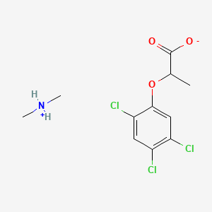 molecular formula C11H14Cl3NO3 B13760005 Dimethylammonium 2-(2,4,5-trichlorophenoxy)propionate CAS No. 55617-85-1