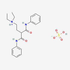 molecular formula C21H29N3O6S B13760012 Propanediamide, 2-(2-(diethylamino)ethyl)-N,N'-diphenyl-, monohydrochloride CAS No. 52507-55-8