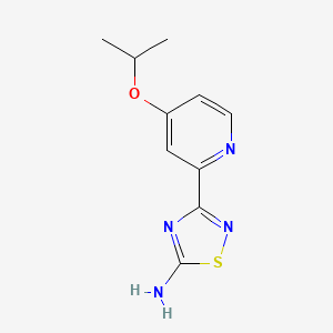molecular formula C10H12N4OS B13760051 3-(4-Isopropoxypyridin-2-yl)-1,2,4-thiadiazol-5-amine CAS No. 1179362-18-5