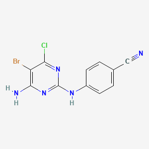 4-((4-Amino-5-bromo-6-chloropyrimidin-2-yl)amino)benzonitrile