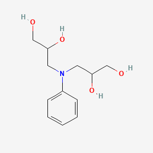 molecular formula C12H19NO4 B13760088 3,3'-(Phenylimino)bispropane-1,2-diol CAS No. 57302-22-4