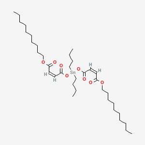 molecular formula C36H64O8Sn B13760115 Decyl (Z,Z)-6,6-dibutyl-4,8,11-trioxo-5,7,12-trioxa-6-stannadocosa-2,9-dienoate CAS No. 24660-23-9