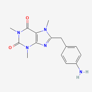molecular formula C15H17N5O2 B13760144 CAFFEINE, 8-(p-AMINOBENZYL)- CAS No. 5426-89-1