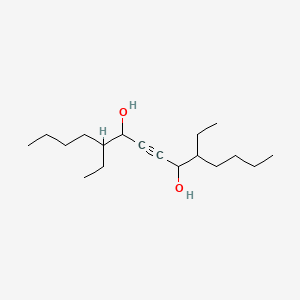 molecular formula C18H34O2 B13760200 7-Tetradecyne-6,9-diol, 5,10-diethyl- CAS No. 25430-52-8