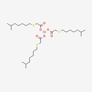 molecular formula C30H57O6S3Sb B13760221 Stibine, tris[[(isooctylthio)acetyl]oxy]- CAS No. 27253-22-1