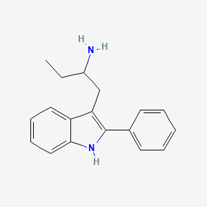 molecular formula C18H20N2 B13760244 alpha-Ethyl-2-phenyl-1H-indole-3-ethanamine CAS No. 52019-01-9