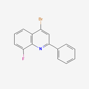 molecular formula C15H9BrFN B13760281 4-Bromo-8-fluoro-2-phenylquinoline CAS No. 1189105-89-2