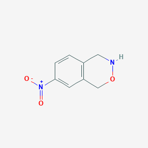 molecular formula C8H8N2O3 B13760334 1H-2,3-Benzoxazine, 3,4-dihydro-7-nitro- CAS No. 21964-98-7