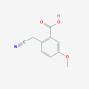 molecular formula C10H9NO3 B13760344 Benzoicacid, 2-(cyanomethyl)-5-methoxy- CAS No. 76254-25-6
