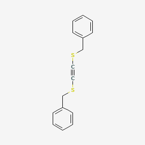 molecular formula C16H14S2 B13760364 Benzene,1,1'-[1,2-ethynediylbis(thiomethylene)]bis- CAS No. 79208-53-0