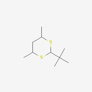 molecular formula C10H20S2 B13760369 2-Tert-butyl-4,6-dimethyl-1,3-dithiane CAS No. 53477-35-3