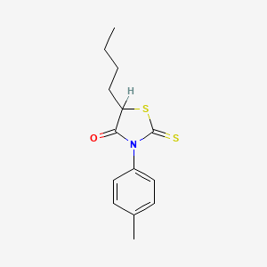 molecular formula C14H17NOS2 B13760394 5-Butyl-3-(p-tolyl)rhodanine CAS No. 23522-46-5