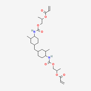 molecular formula C29H46N2O8 B13760398 Methylenebis((2-methyl-4,1-cyclohexanediyl)iminocarbonyloxy(1-methyl-2,1-ethanediyl)) diacrylate CAS No. 56558-21-5