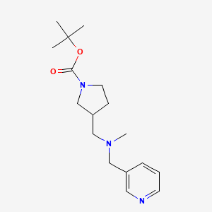 molecular formula C17H27N3O2 B1376044 tert-Butyl 3-((methyl(pyridin-3-ylmethyl)amino)methyl)pyrrolidine-1-carboxylate CAS No. 1420903-01-0