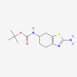 molecular formula C12H19N3O2S B1376045 tert-Butyl (2-amino-4,5,6,7-tetrahydrobenzo[d]thiazol-6-yl)carbamate CAS No. 820231-27-4