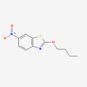 molecular formula C11H12N2O3S B13760459 2-Butoxy-6-nitro-1,3-benzothiazole CAS No. 5407-58-9