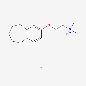 molecular formula C15H24ClNO B13760518 Ethanamine, N,N-dimethyl-2-((6,7,8,9-tetrahydro-5H-benzocyclohepten-2-yl)oxy)-, hydrochloride CAS No. 60984-27-2