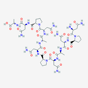molecular formula C48H74N18O19 B13760523 Asn-pro-asn-ala-asn-pro-asn-ala-asn-pro-asn-ala 