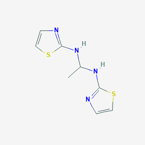 molecular formula C8H10N4S2 B13760524 N,N'-di(thiazol-2-yl)ethane-1,1-diamine CAS No. 77655-25-5