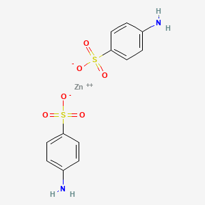 molecular formula C12H12N2O6S2Zn B13760526 Sulfanilate Zinc Anhydrous CAS No. 22484-64-6