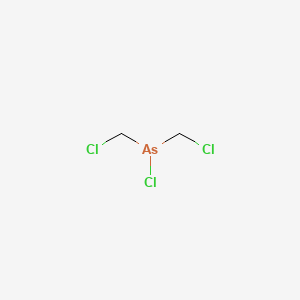 molecular formula C2H4AsCl3 B13760532 Arsine, chlorobis(chloromethyl)- CAS No. 56863-50-4