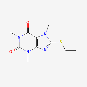 molecular formula C10H14N4O2S B13760559 8-Ethylthiocaffeine CAS No. 6287-57-6