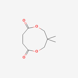 molecular formula C9H14O4 B13760685 3,3-Dimethyl-1,5-dioxonane-6,9-dione CAS No. 7445-18-3