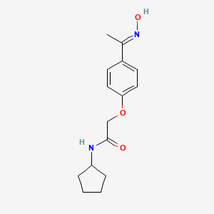 molecular formula C15H20N2O3 B13760693 Acetamide, N-cyclopentyl-2-(4-(1-(hydroxyimino)ethyl)phenoxy)- CAS No. 51828-66-1