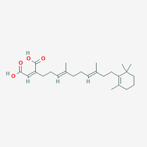 molecular formula C25H38O4 B137607 (Z)-2-[(3E,7E)-4,8-dimethyl-10-(2,6,6-trimethylcyclohexen-1-yl)deca-3,7-dienyl]but-2-enedioic acid CAS No. 132911-46-7