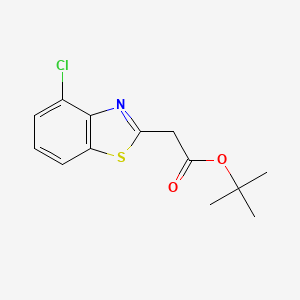 molecular formula C13H14ClNO2S B1376076 Tert-butyl 2-(4-chlorobenzo[D]thiazol-2-YL)acetate CAS No. 1446332-71-3