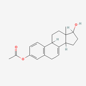 molecular formula C20H24O3 B13760780 Estra-1,3,5(10),7-tetraene-3,17beta-diol 3-acetate CAS No. 24508-01-8