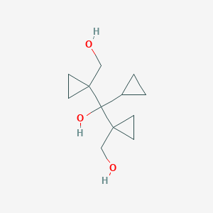 molecular formula C12H20O3 B13760861 Cyclopropyl-bis[1-(hydroxymethyl)cyclopropyl]methanol CAS No. 74808-32-5