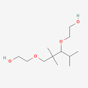 molecular formula C12H26O4 B13760931 Ethanol, 2,2'-[[2,2-dimethyl-1-(1-methylethyl)-1,3-propanediyl]bis(oxy)]bis- CAS No. 68966-71-2
