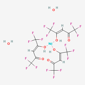 molecular formula C15H10F18NdO8 B13760963 Neodymium(III) hexafluoro-2,4-pentanedionate dihydrate 