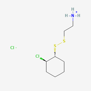 molecular formula C8H17Cl2NS2 B13760968 trans-2-Aminoethyl 2-chlorocyclohexyl disulfide hydrochloride CAS No. 27317-89-1