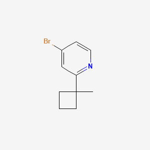 molecular formula C10H12BrN B1376098 4-Bromo-2-(1-methylcyclobutyl)pyridine CAS No. 1395492-74-6
