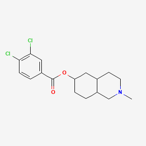 molecular formula C17H21Cl2NO2 B13760981 trans-6-(3,4-Dichlorobenzoyloxy)-2-methyldecahydroisoquinoline CAS No. 57464-39-8