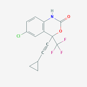 molecular formula C14H9ClF3NO2 B137610 6-chloro-4-(cyclopropylethynyl)-4-(trifluoromethyl)-1,4-dihydro-2H-3,1-benzoxazin-2-one CAS No. 154635-17-3