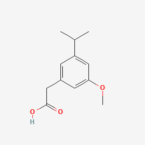 molecular formula C12H16O3 B13761000 Acetic acid, 3-isopropyl-5-methoxyphenyl- CAS No. 51028-84-3