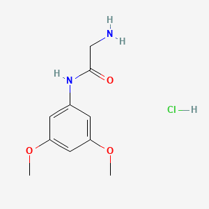 molecular formula C10H15ClN2O3 B1376107 2-amino-N-(3,5-dimethoxyphenyl)acetamide hydrochloride CAS No. 1376326-33-8
