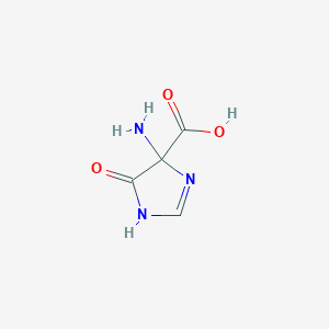 molecular formula C4H5N3O3 B13761070 4-Amino-5-oxo-4,5-dihydro-1H-imidazole-4-carboxylic acid CAS No. 78868-87-8