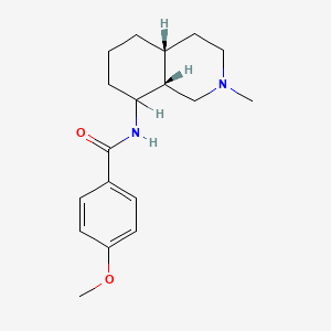molecular formula C18H26N2O2 B13761100 cis-Decahydro-8-(4-methoxybenzamido)-2-methylisoquinoline CAS No. 53525-83-0