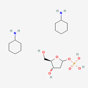 molecular formula C17H37N2O7P B13761121 2-Deoxy-a-D-ribose-1-phosphate bis(cyclohexylammonium) salt 