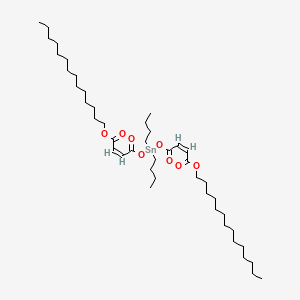 molecular formula C44H80O8Sn B13761130 Tetradecyl (Z,Z)-6,6-dibutyl-4,8,11-trioxo-5,7,12-trioxa-6-stannahexacosa-2,9-dienoate CAS No. 60659-60-1