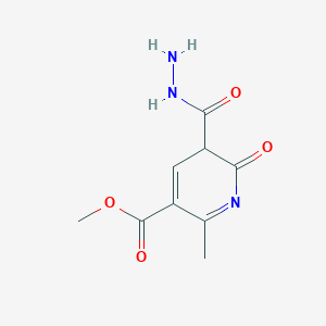 molecular formula C9H11N3O4 B13761177 Methyl 5-(hydrazinecarbonyl)-2-methyl-6-oxo-5,6-dihydropyridine-3-carboxylate CAS No. 574710-45-5