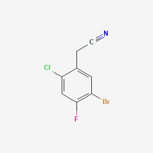 molecular formula C8H4BrClFN B1376119 2-(5-Bromo-2-chloro-4-fluorophenyl)acetonitrile CAS No. 1426290-08-5