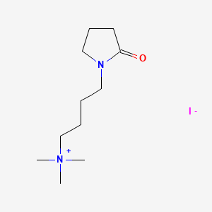 molecular formula C11H23IN2O B13761246 Ammonium, (4-(2-oxo-1-pyrrolidinyl)butyl)trimethyl-, iodide CAS No. 7383-75-7