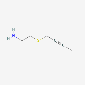 molecular formula C6H11NS B13761256 Ethylamine, 2-(2-butynylthio)- CAS No. 75606-29-0