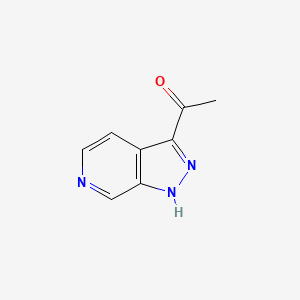 molecular formula C8H7N3O B1376129 1-(1H-Pyrazolo[3,4-c]pyridin-3-yl)ethanone CAS No. 1386462-22-1